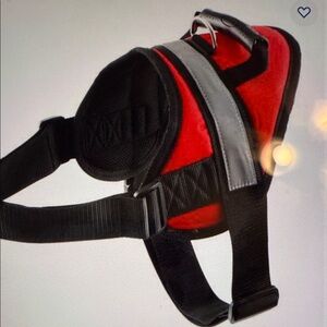 Red and Black no pull Dog Harness